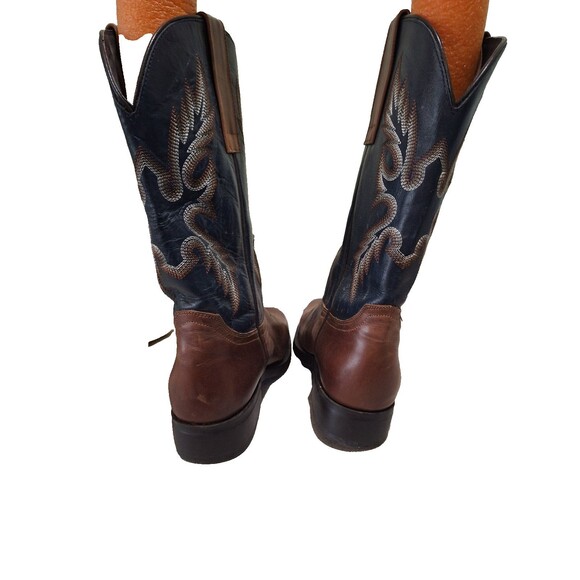 Masterson Mens RBC4706 Square Toe Leather Western Boots Size 12 Black and Brown - Picture 4 of 8